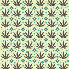cannabis pattern vector