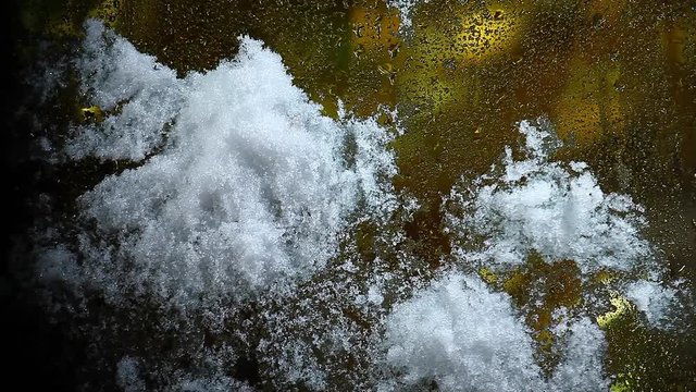 glass snow water drops hearts bokeh hd footage 