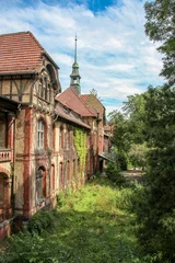 Papier Peint photo Ancien hôpital Beelitz Ruines de Beelitz-Heilstätten Lieu perdu Berlin Brandebourg  