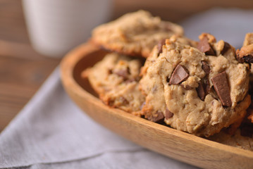 homemade cookies with chocolate