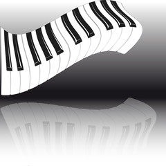 abstract drawing of piano keyboard