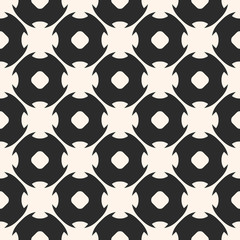 Vector seamless pattern in oriental style. Simple monochrome geometric ornament
