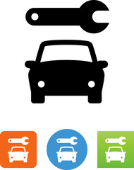 Auto And Wrench Icon - Illustration