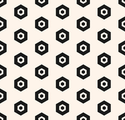 Vector hexagon pattern. Abstract geometric minimalist hexagonal seamless texture