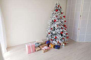 Christmas background Christmas tree new year gifts decor decoration holiday winter