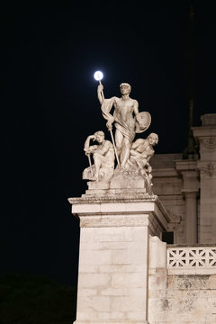 Statue in Altar of the Fatherland in Rome, Italy