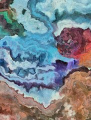 Naklejka premium Abstract watercolor background. Hand drawn scratched grunge unusual texture. Custom design pattern. Digital painting oil artwork.