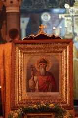 Fototapeta na wymiar Interior of St. Vladimir's Cathedral in Kiev, Ukraine