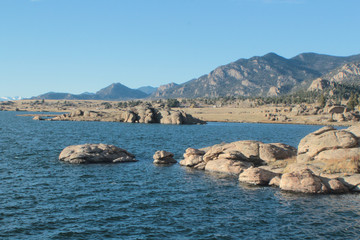 Fototapeta premium rocks in lake