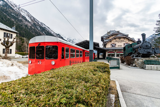 Train Station In Chamonix, France