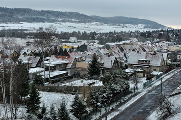 Zimowa sceneria miasta