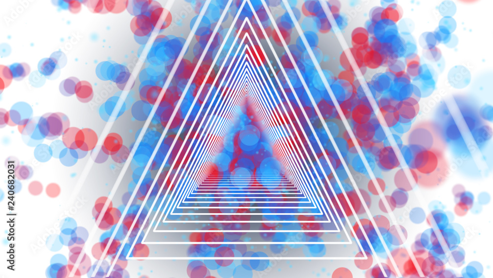 Poster abstract polygonal space. network connection structure. digital data visualization. big data digital