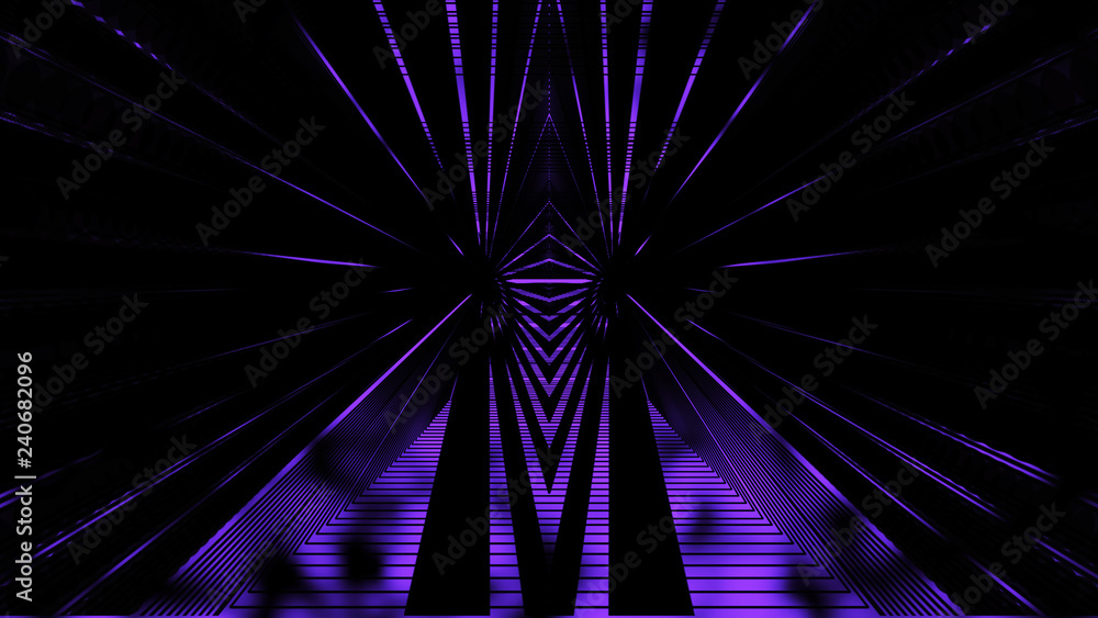 Poster abstract polygonal space. network connection structure. digital data visualization. big data digital