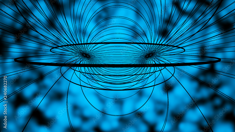 Poster abstract polygonal space. network connection structure. digital data visualization. big data digital