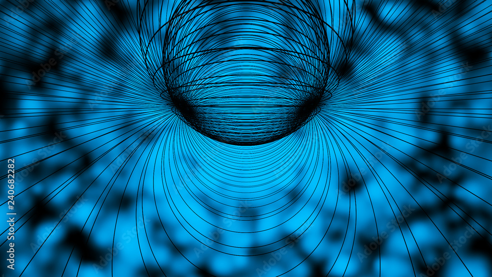 Poster abstract polygonal space. network connection structure. digital data visualization. big data digital