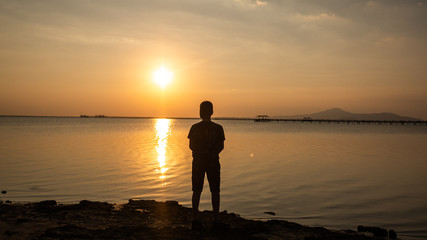 Fototapeta premium Man on the Red Sea