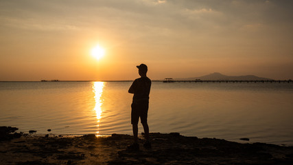 Fototapeta premium Man on the Red Sea