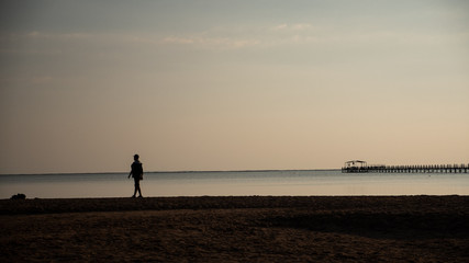 Fototapeta premium Man on the Red Sea