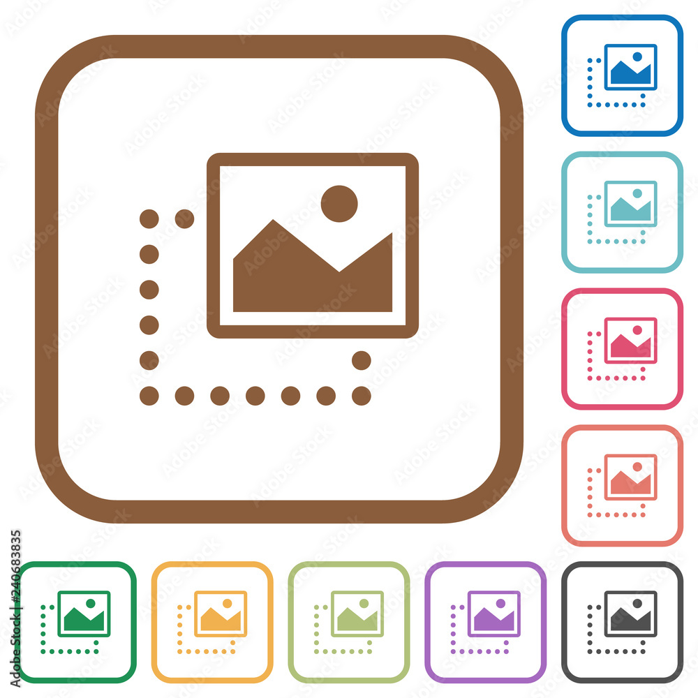 Poster drag image to top right simple icons