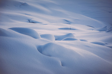 Fototapeta na wymiar vintage snow drifts background, italian Alps. Gran Paradiso National Park