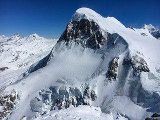 Breithorn mountain in Zermatt ski region.