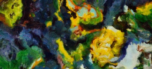 Impression color mix abstract texture art. Artistic bright background. Oil painting artwork. Modern style graphic wallpaper. Large strokes of paint. Colorful pattern for design work or wallpaper.