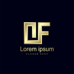 Initial Letter OF Logo Template Vector Design