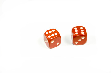 Two red dice
