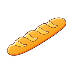 Baguette bread isolated