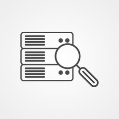 Data tracking vector icon sign symbol