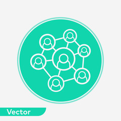 Social network vector icon sign symbol