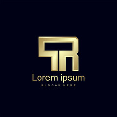 Initial Letter PR Logo Template Vector Design