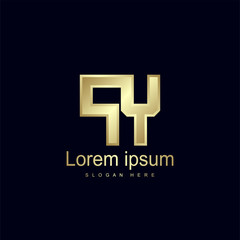 Fototapeta premium Initial Letter PY Logo Template Vector Design