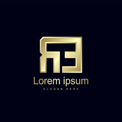 Obraz premium Initial Letter RE Logo Template Vector Design