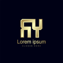 Initial Letter RY Logo Template Vector Design