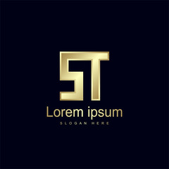 Initial Letter ST Logo Template Vector Design