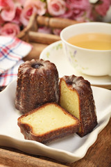 Canele cake - traditional French sweet dessert 