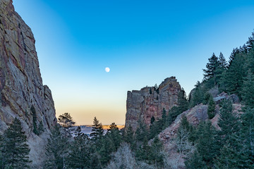 Moon Over Eldorado Canyon