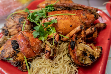 lobster noodles with cilantro