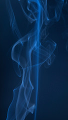 Abstract blue smoke swirls