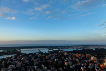 新年　朝日　日の出　霧　薄い
