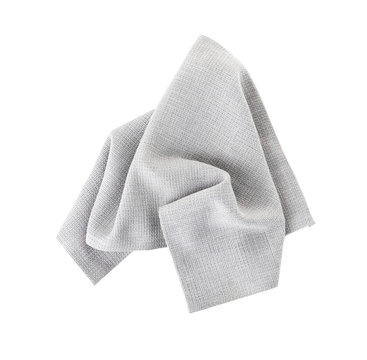 Fabric Napkin For Table Setting On White Background