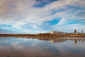 Obraz premium Colourful sunset landscape in Northern Shore of Walaroo South Australian Coastal town in Yorke Peninsula