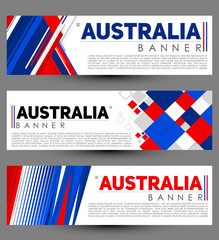 Australia modern banner template vector set design
