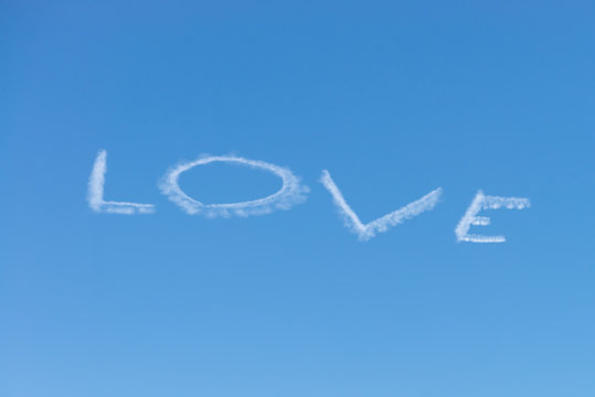 Love in sky done by an airplane