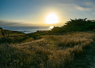 Sunset on the Pacific Coast at Sea Ranch in N. California