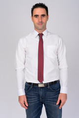 Portrait of handsome businessman wearing shirt and tie