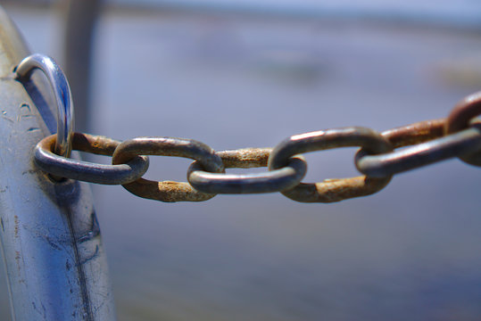 Corrosive chains symbolizing long lasting commitment