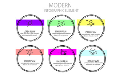 circle abstract infographic element template