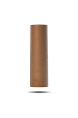 Cylindrical paper box for putting tennis balls or battling balls isolated on white background.